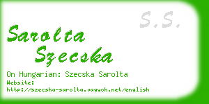 sarolta szecska business card